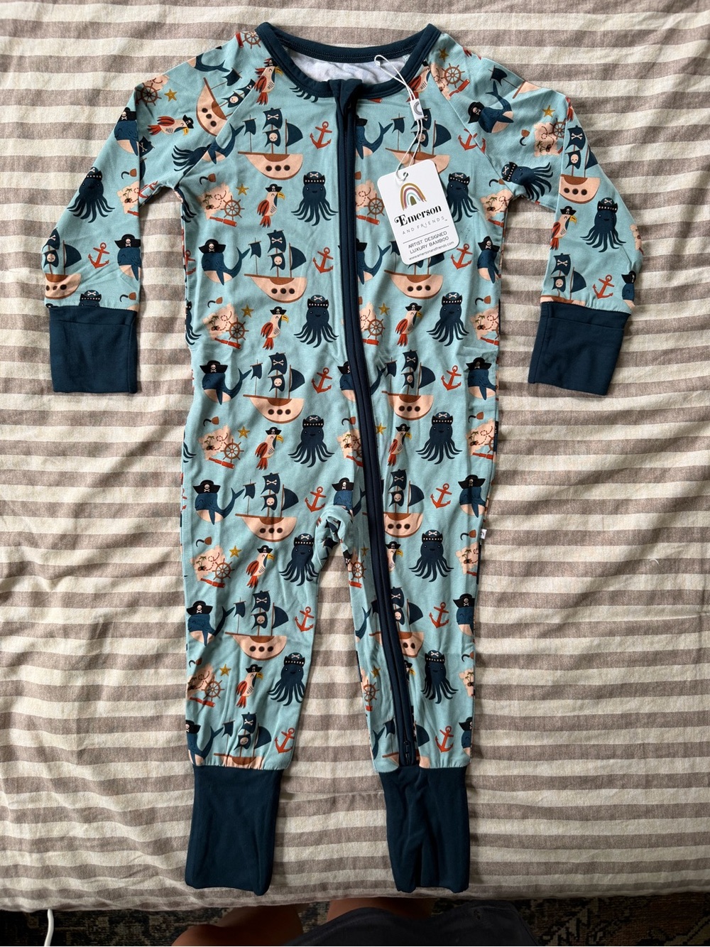 NWT Emerson and Friends Convertible Bamboo Zippy Pajamas